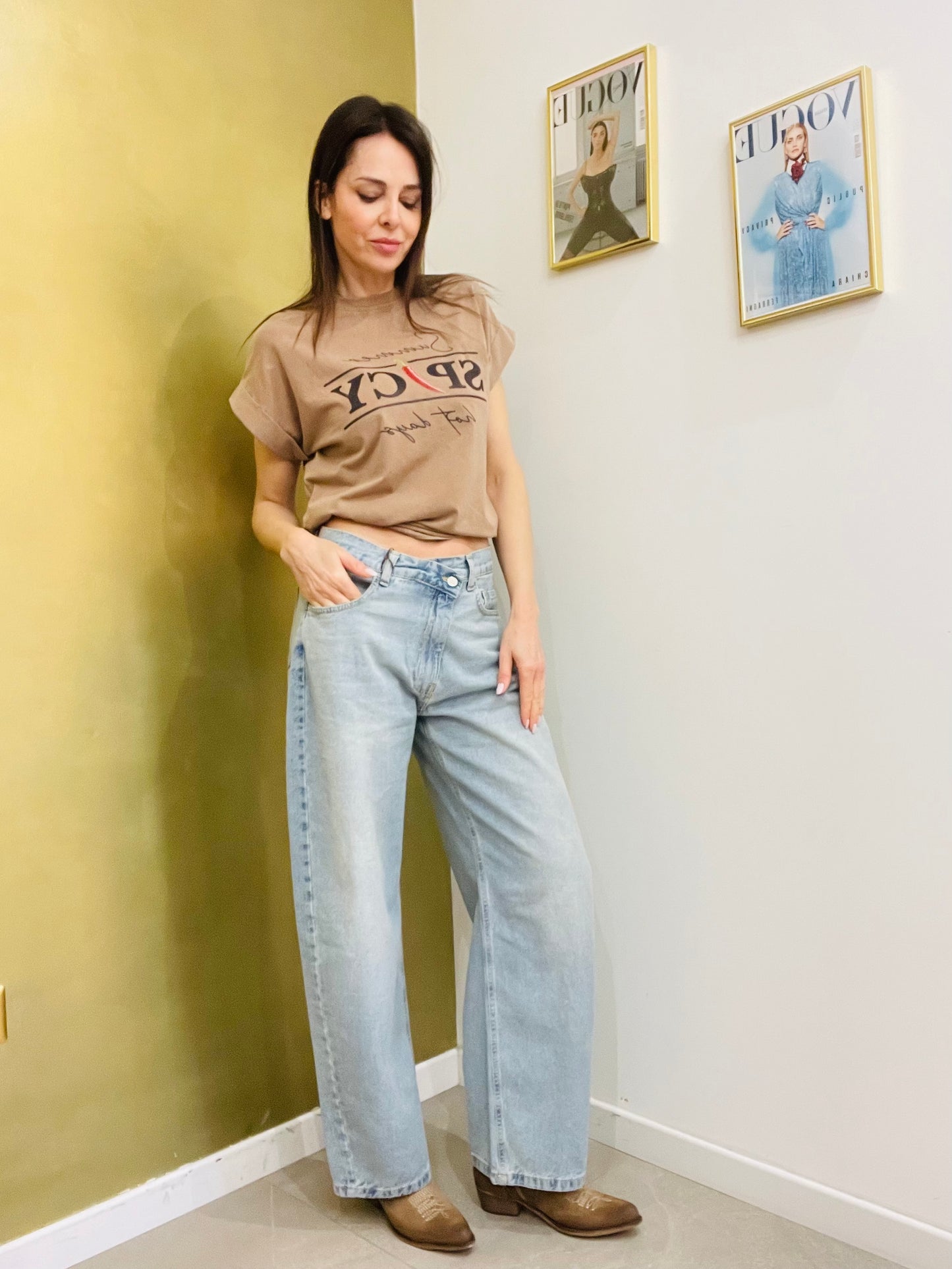 JEANS CHIUSURA DIAGONALE