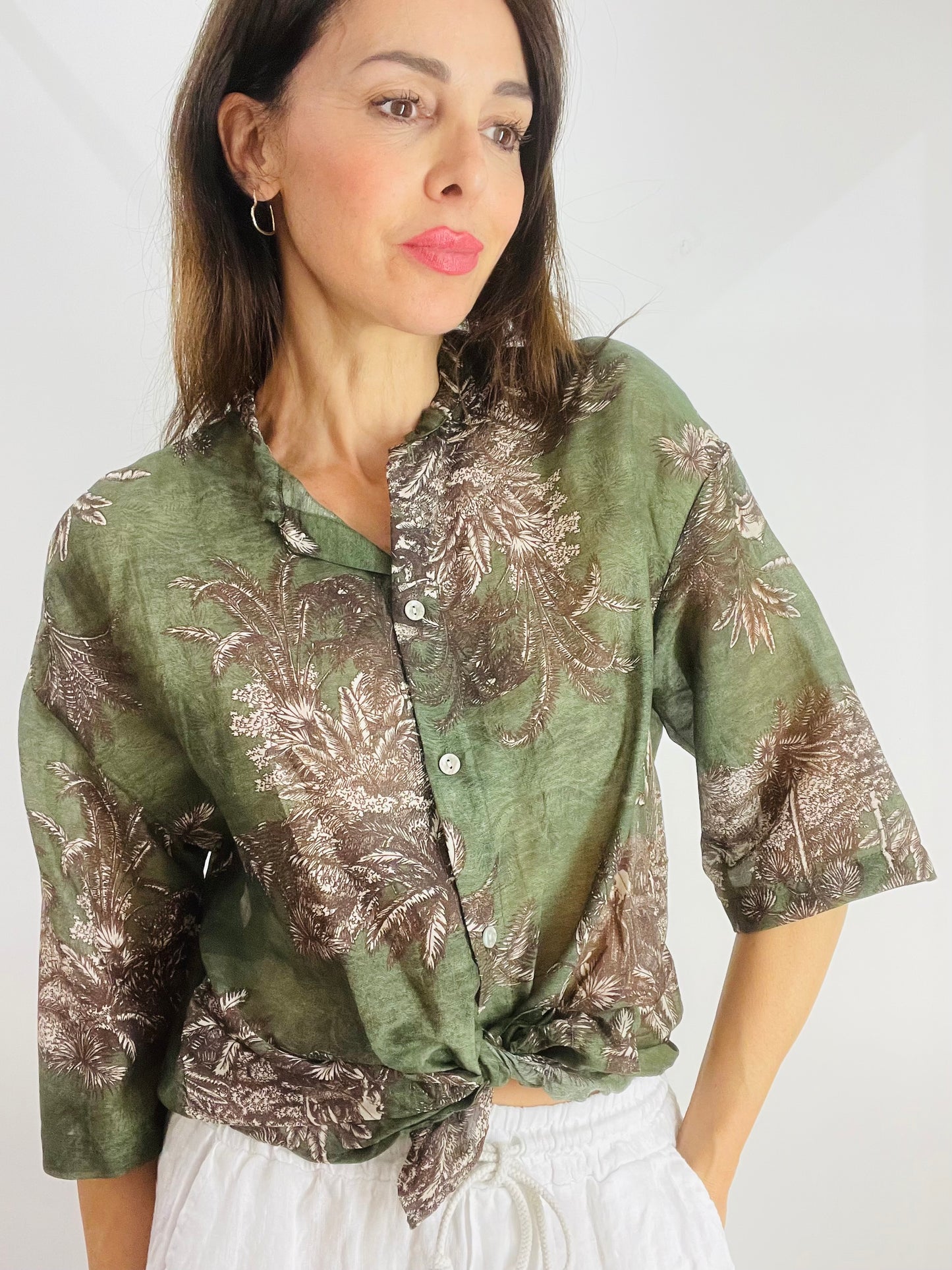 CAMICIA FANTASIA MISTO SETA