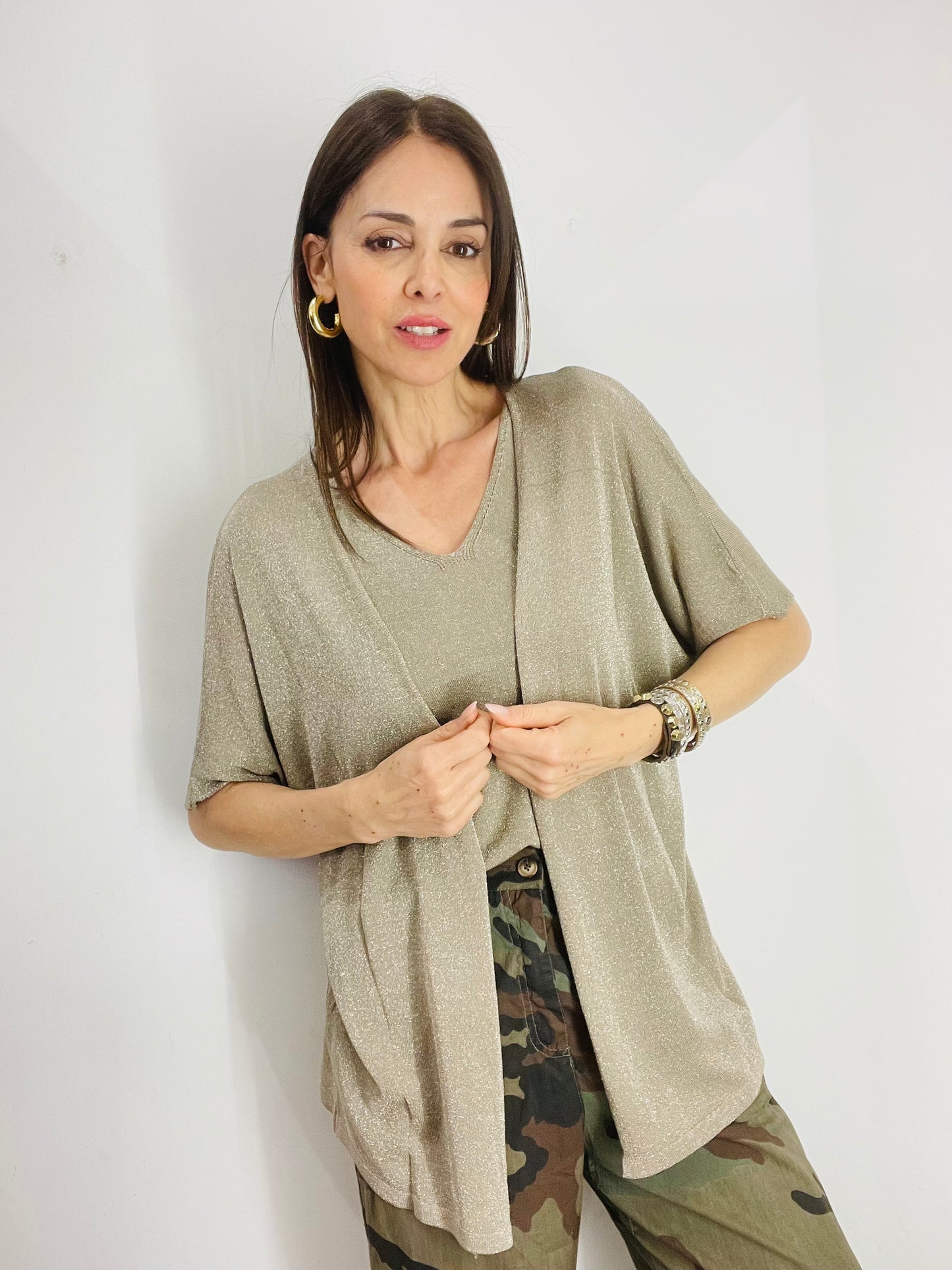 CARDIGAN LUREX