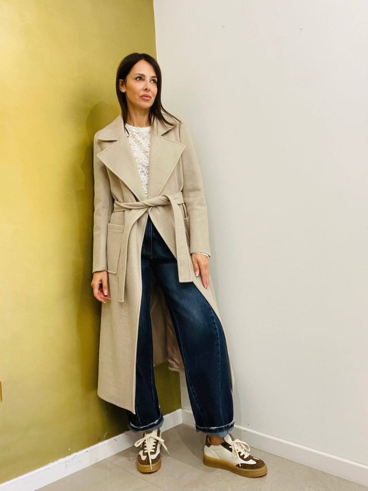 CAPPOTTO LUNGO CON CINTURA