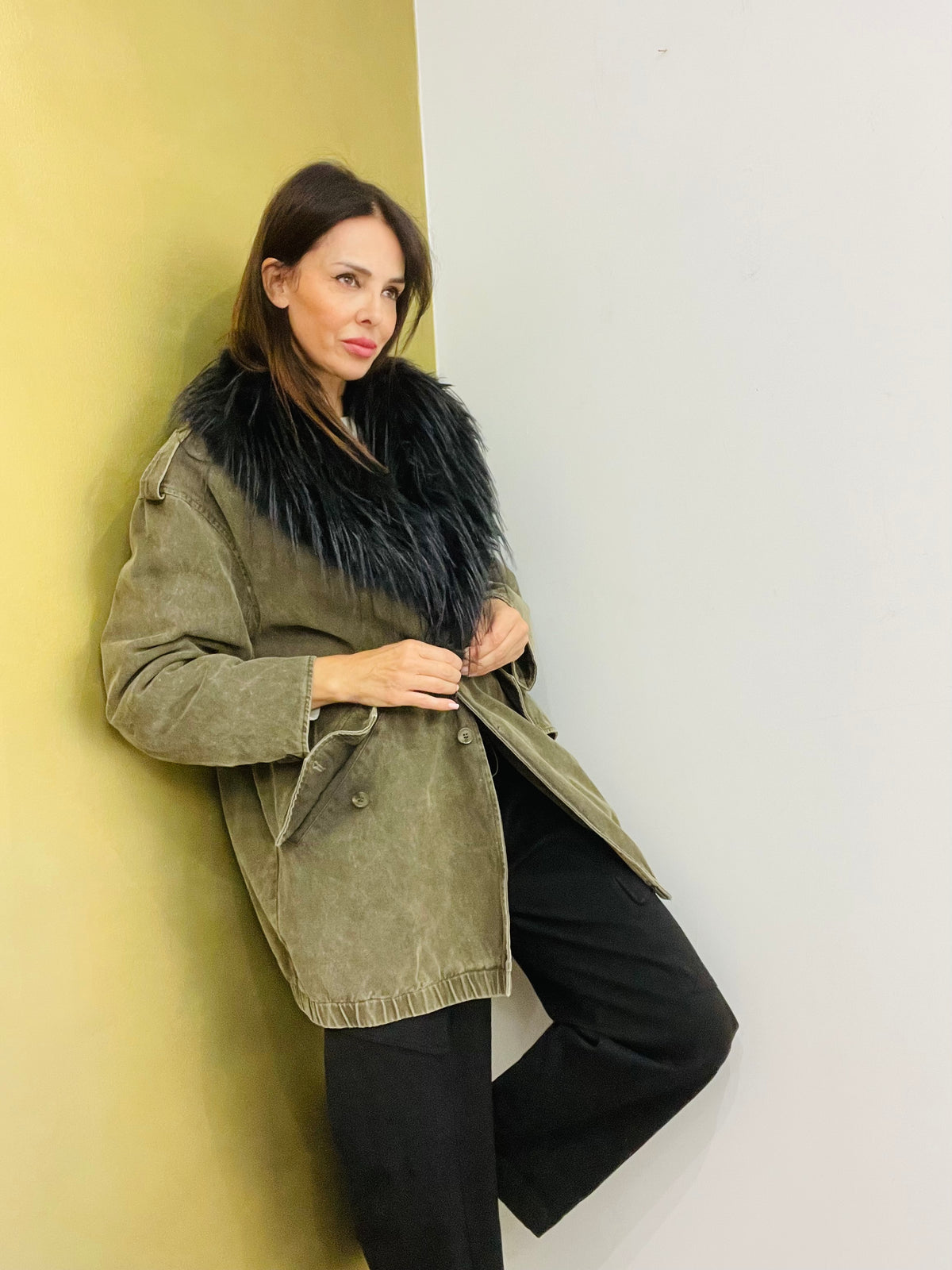 PARKA JEANS CON PELLICCIA