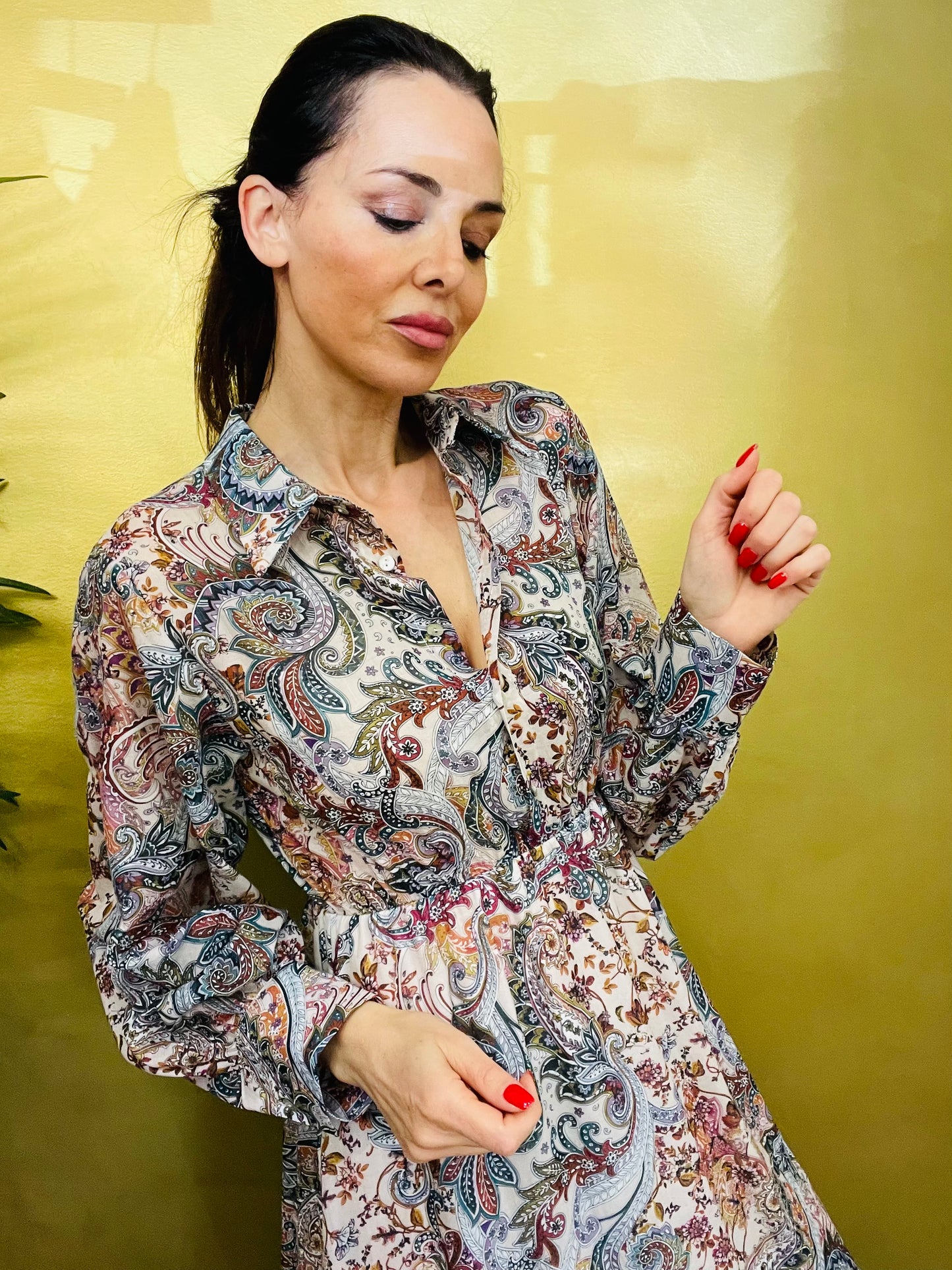 ABITO LUNGO FANTASIA CASHMERE