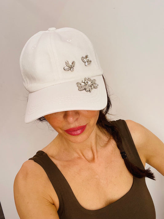 CAPPELLO VISIERA STRASS