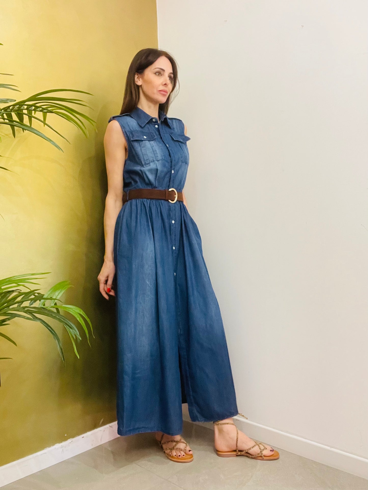 ABITO LUNGO CHAMBRAY
