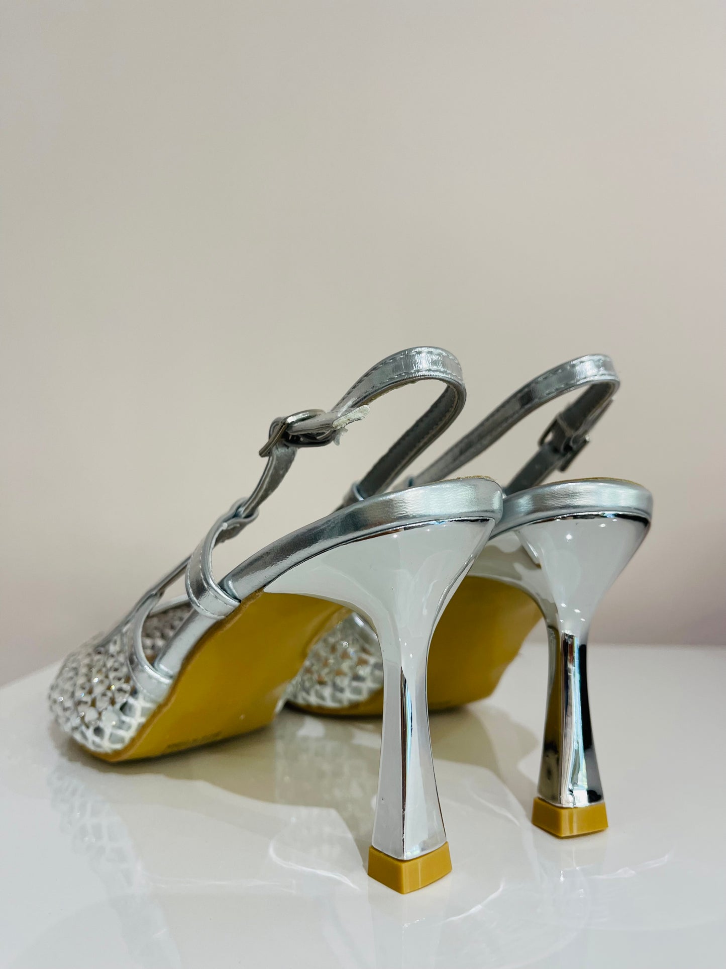 SLINGBACK STRASS ARGENTO