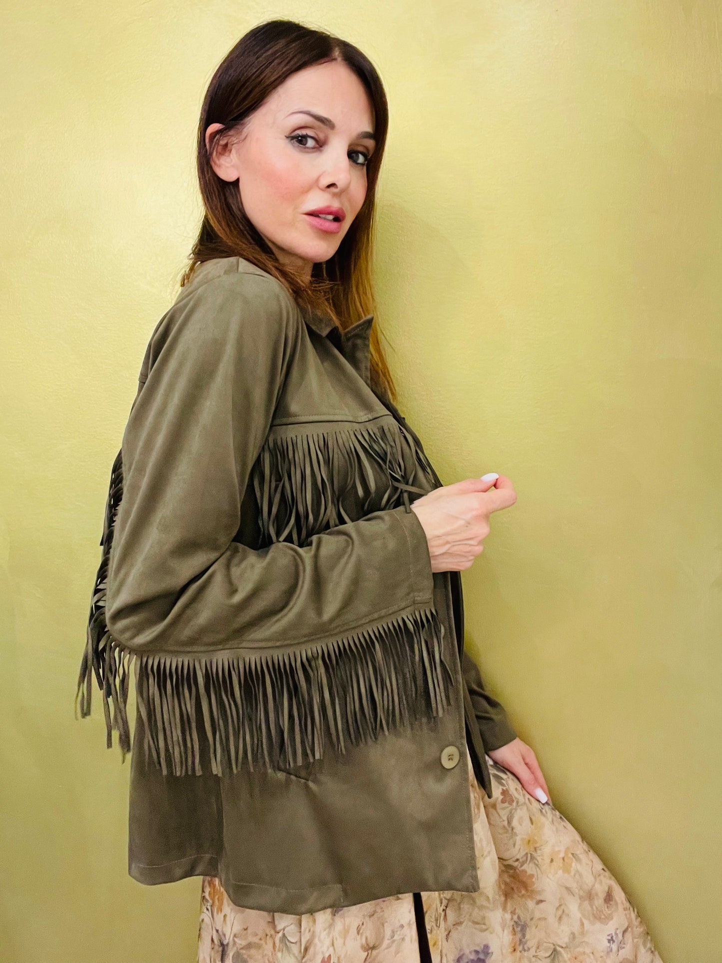 GIACCA SUEDE FRANGE