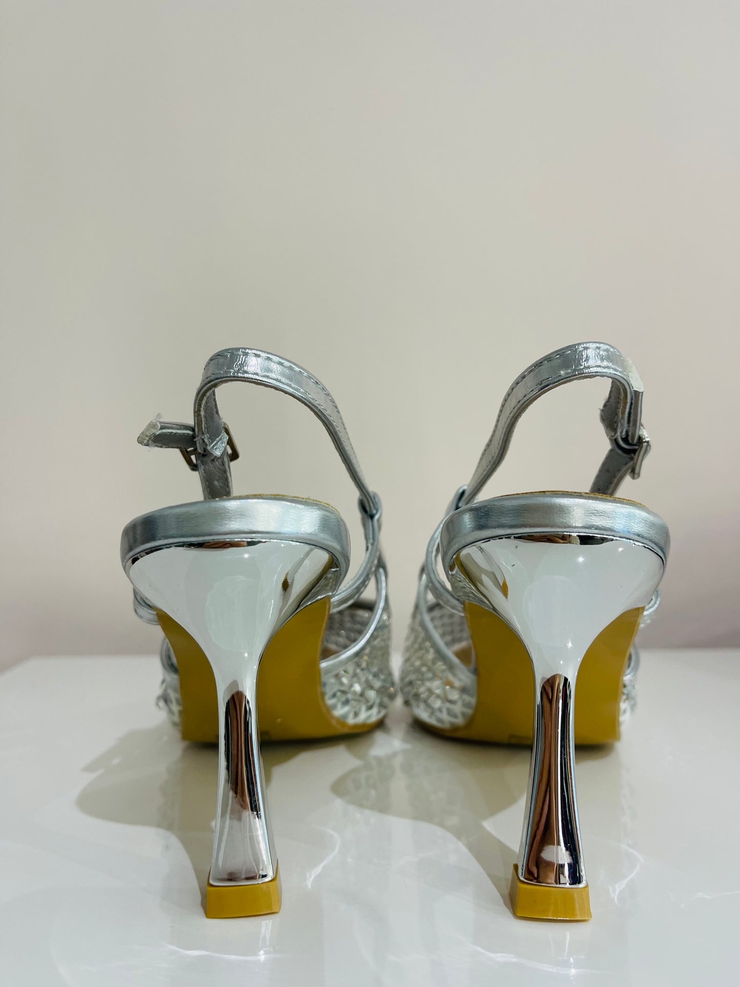 SLINGBACK STRASS ARGENTO