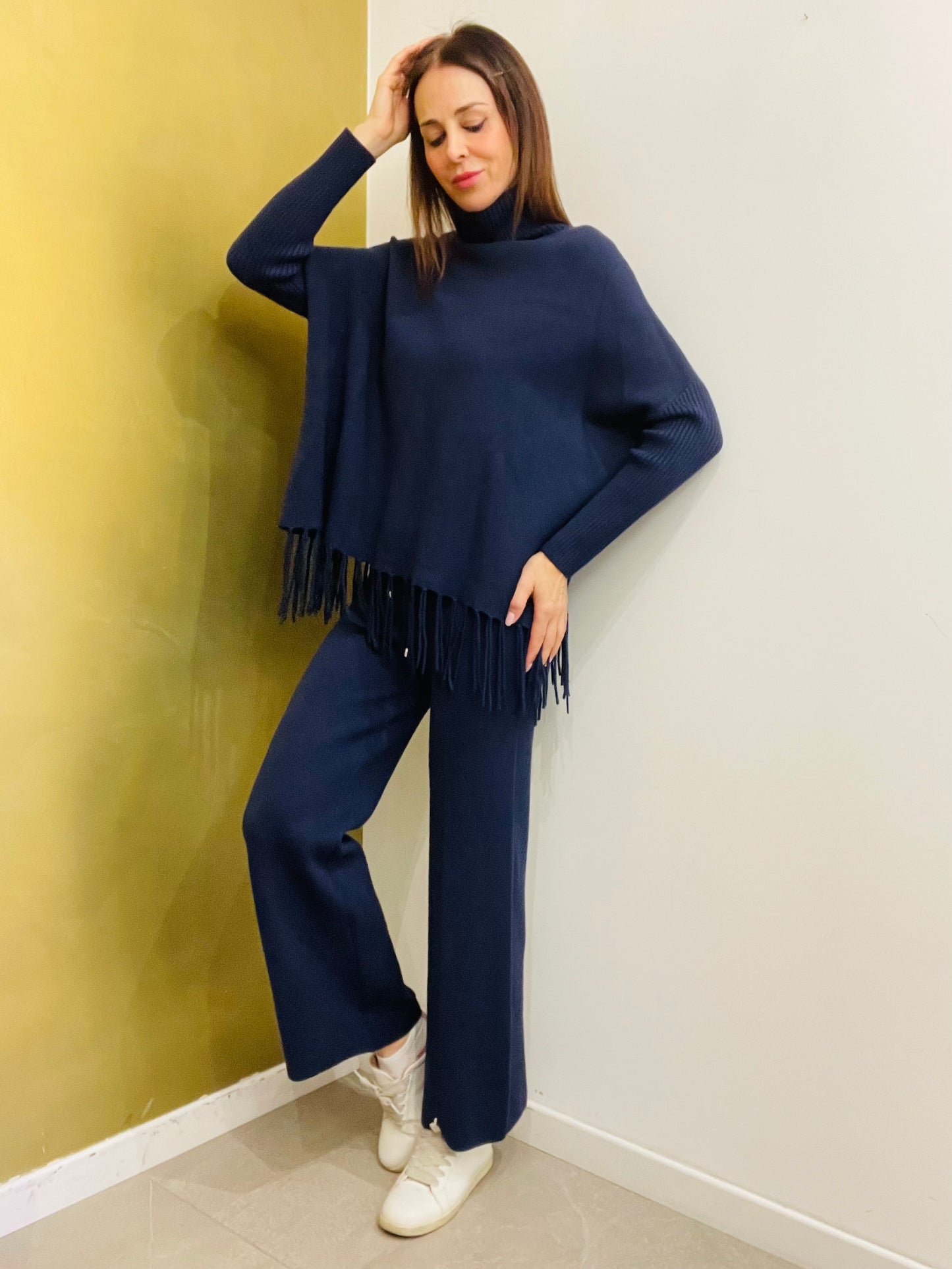 MAGLIA DOLCEVITA CON FRANGE