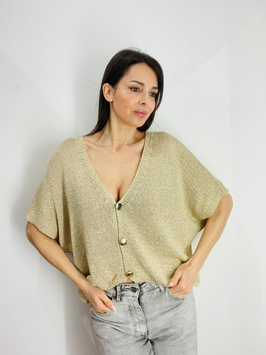 CARDIGAN LUREX PIPISTRELLO