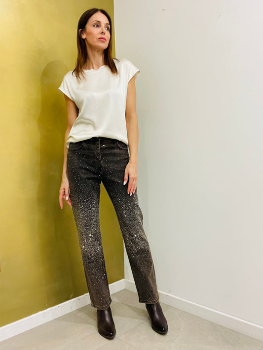 JEANS REGULAR STRASS