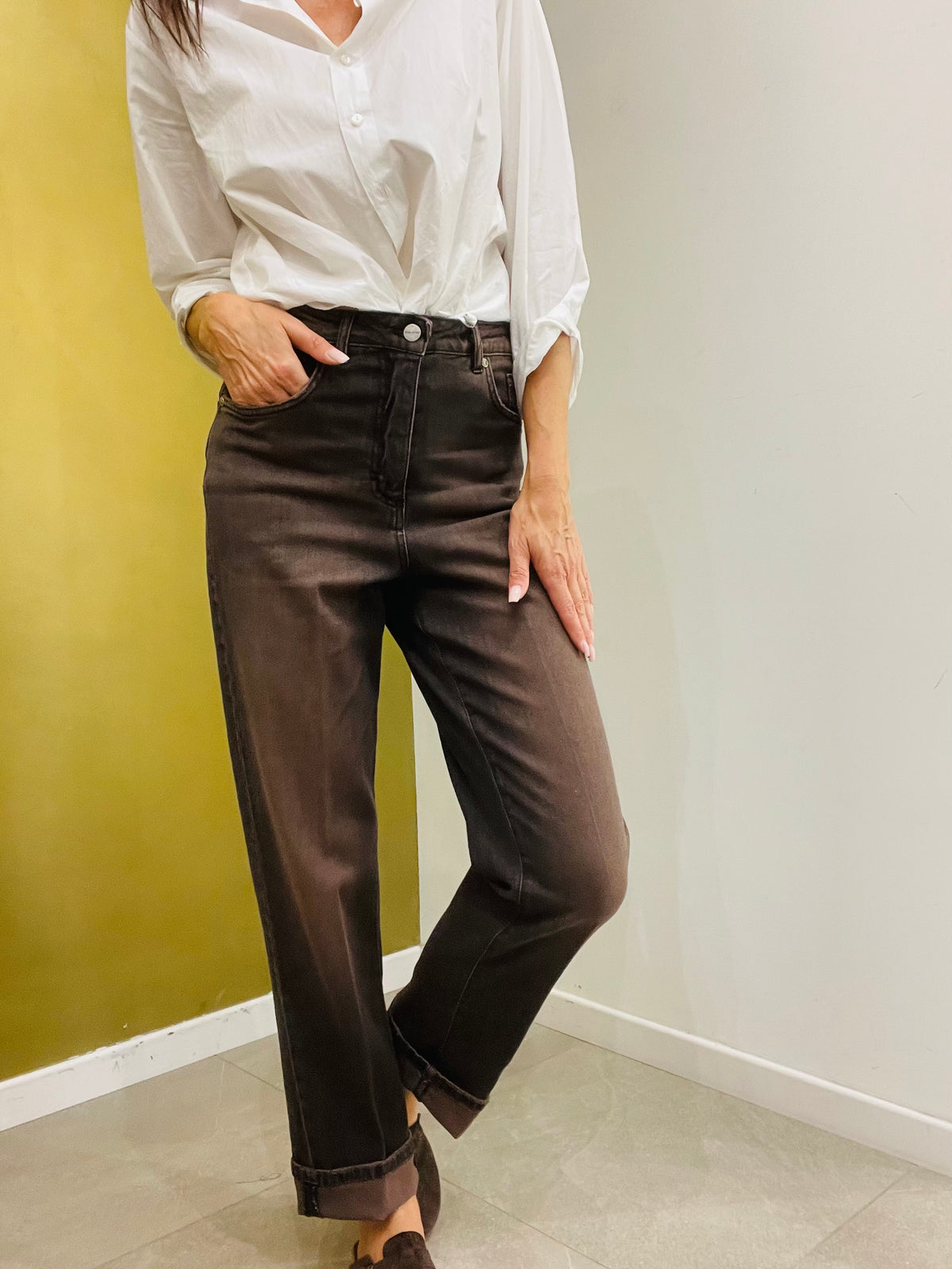 JEANS DRITTO RISVOLTO