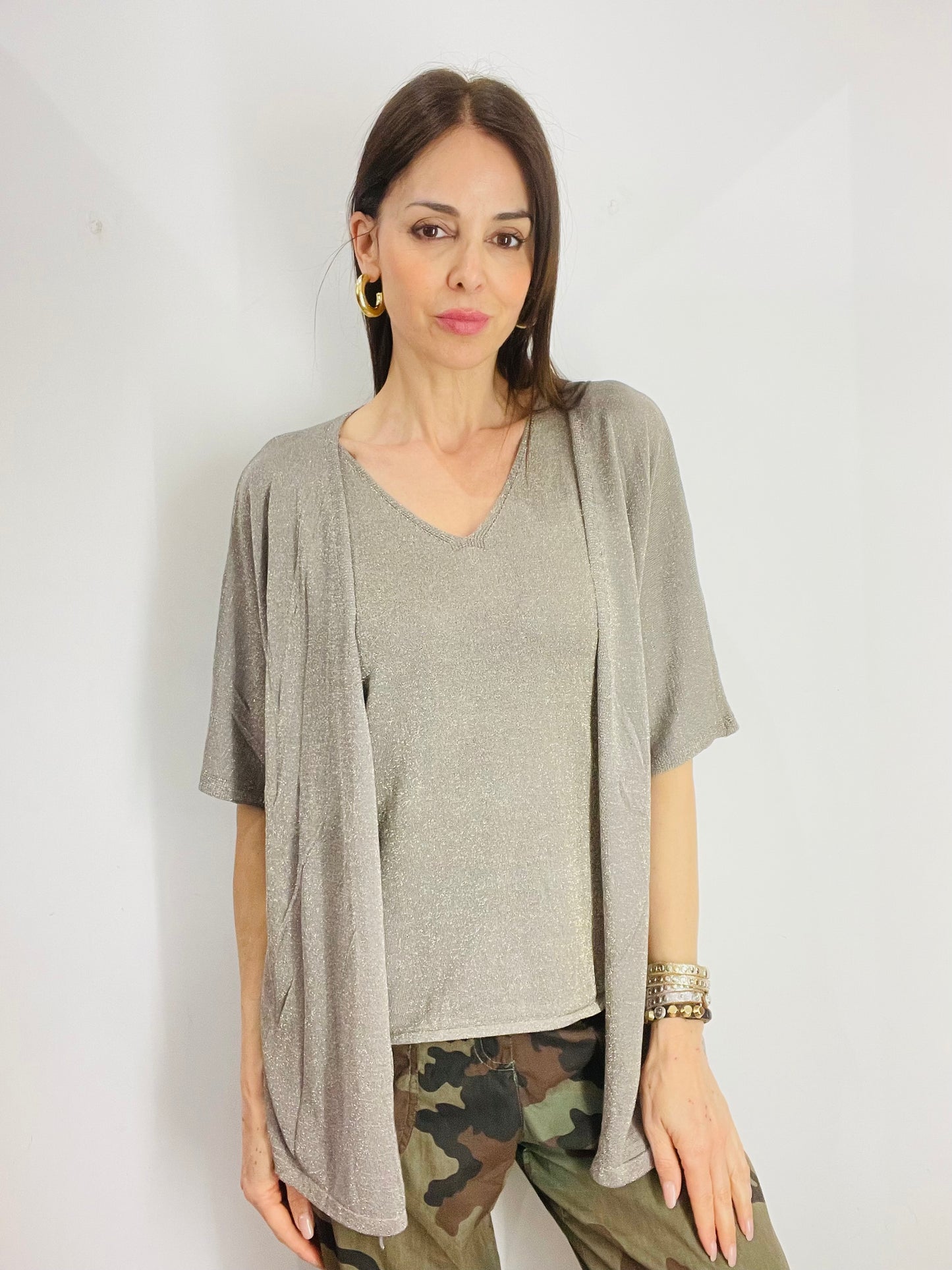 CARDIGAN LUREX