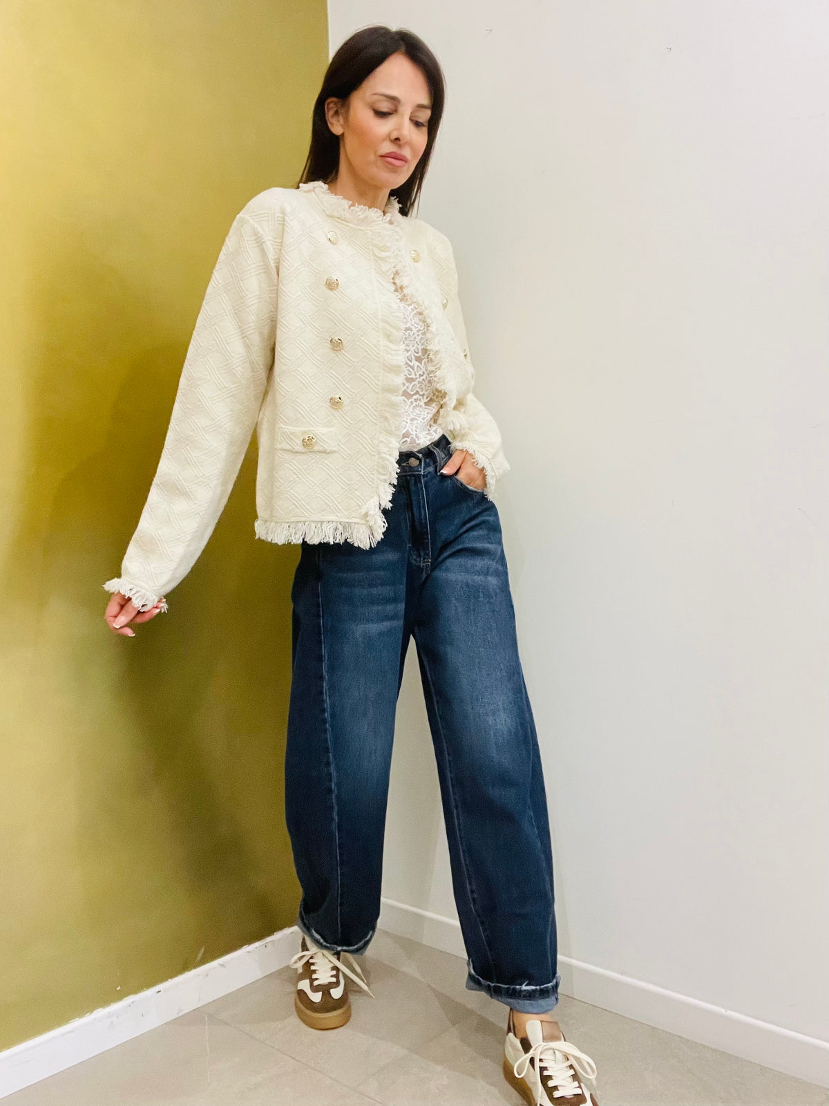 CARDIGAN BOUCLE TRECCE