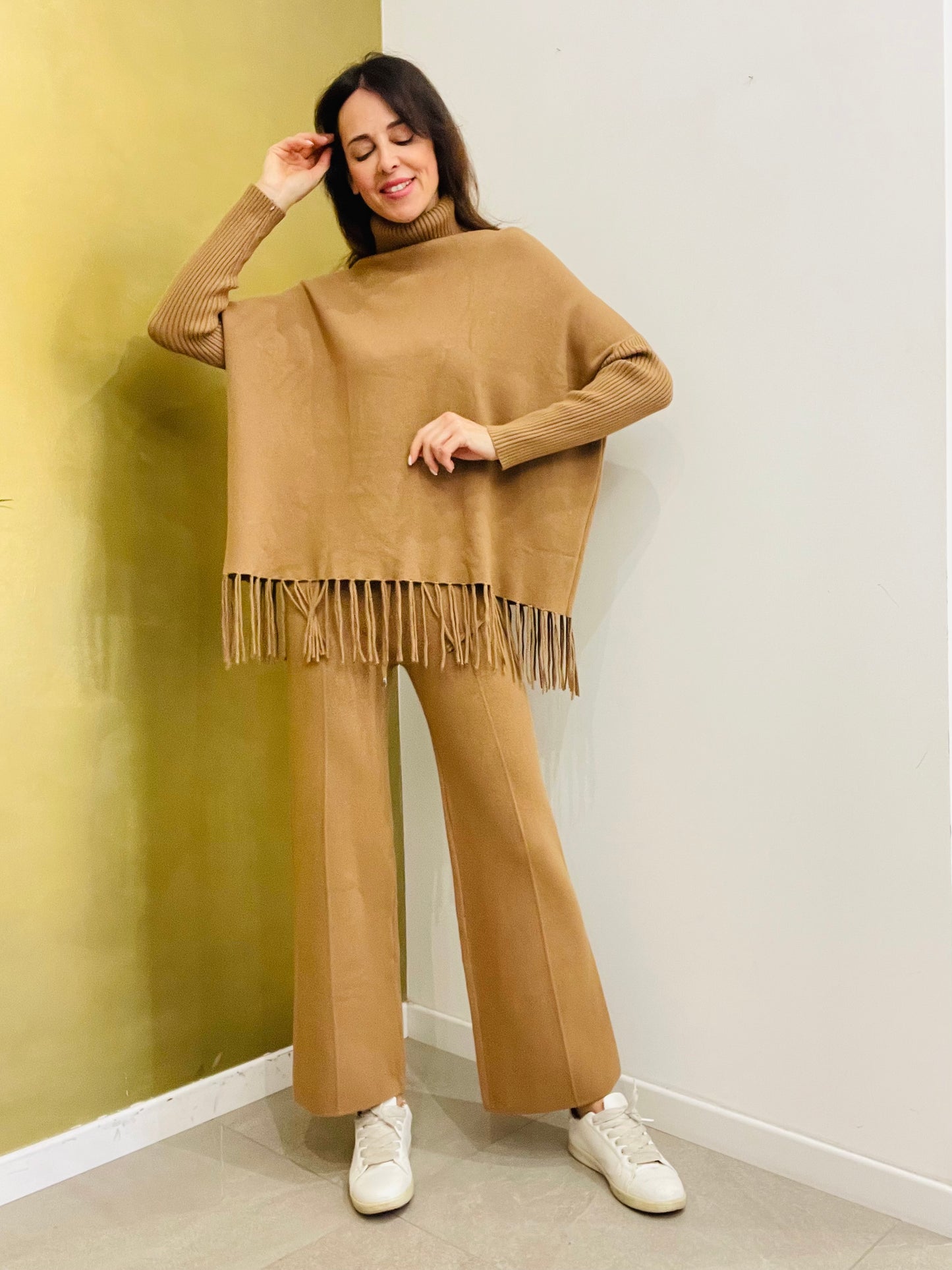 MAGLIA DOLCEVITA CON FRANGE