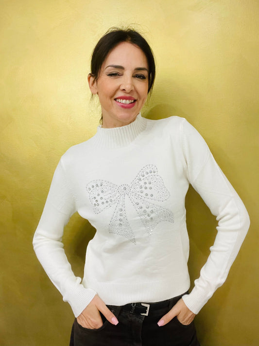 MAGLIA FIOCCO STRASS
