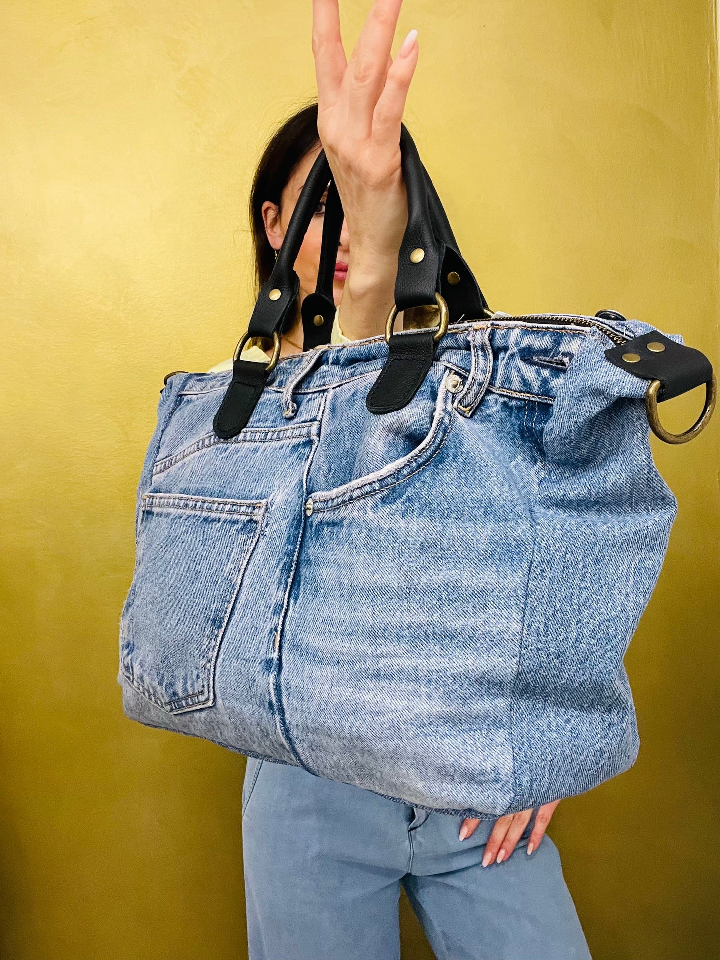 BORSA SHOPPER JEANS