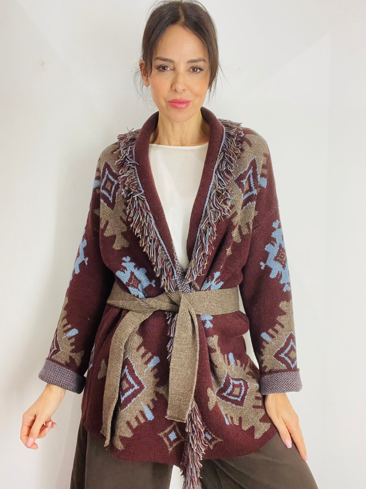 CARDIGAN ALANUI CON CINTURA