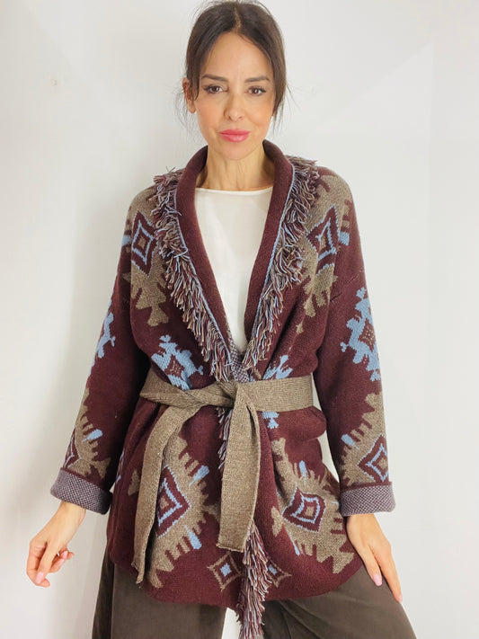 CARDIGAN ALANUI CON CINTURA