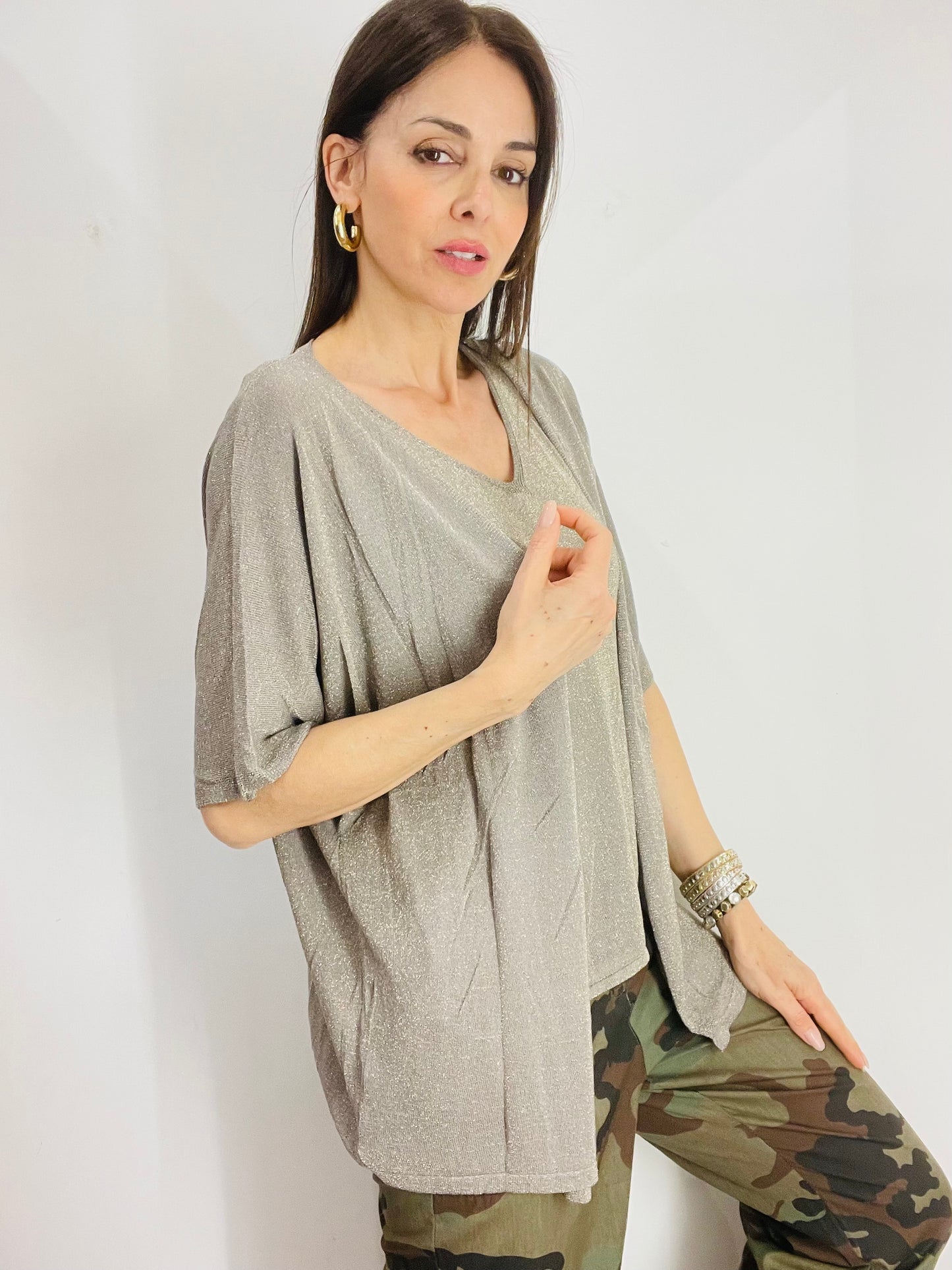 CARDIGAN LUREX