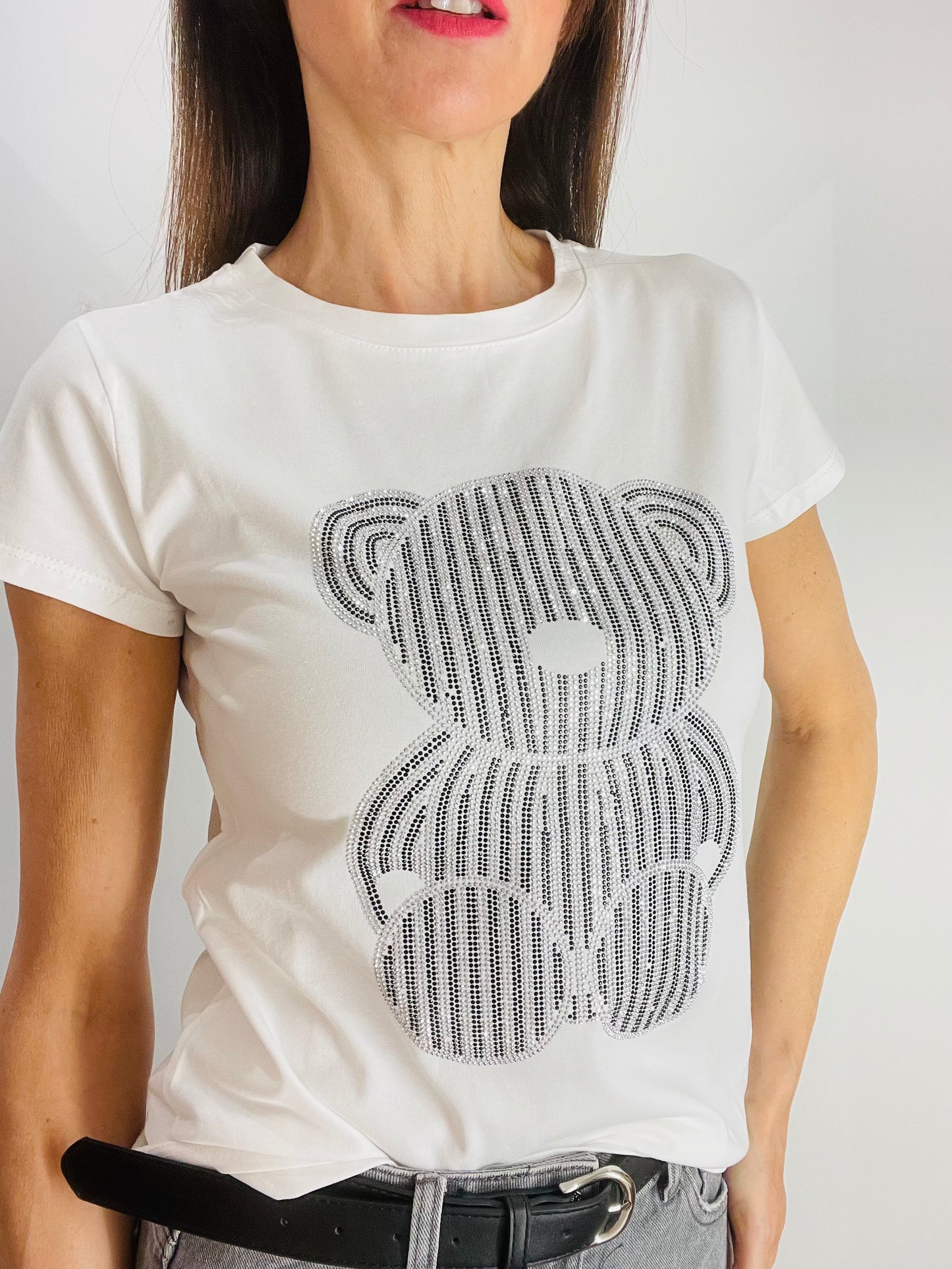 T-SHIRT ORSO STRASS