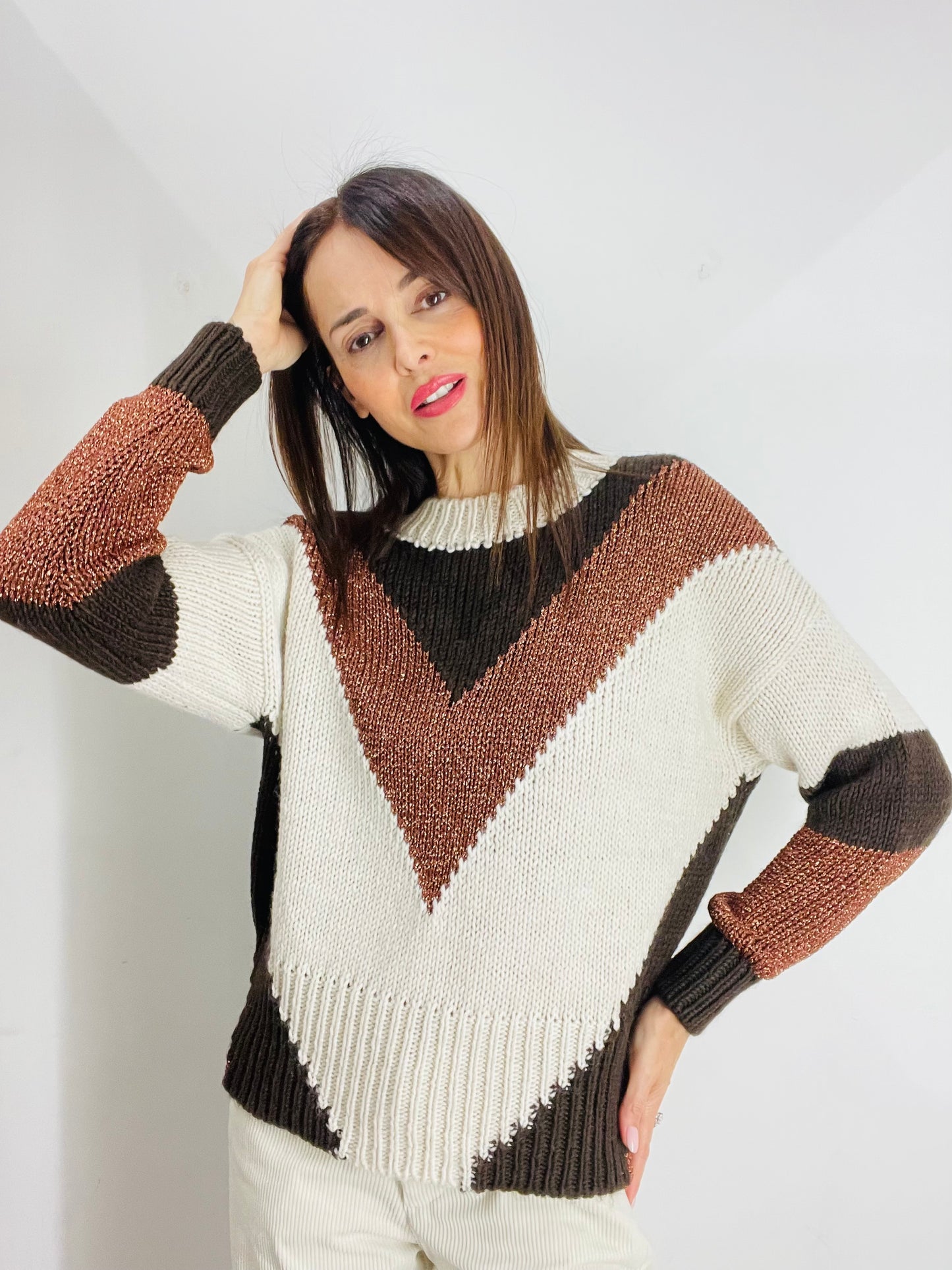 MAGLIA GEOMETRIE LUREX