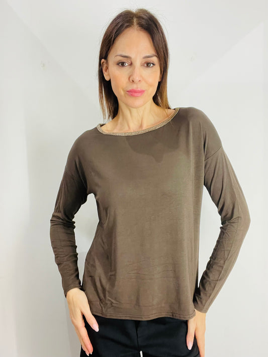 MAGLIA GIROCOLLO LUREX