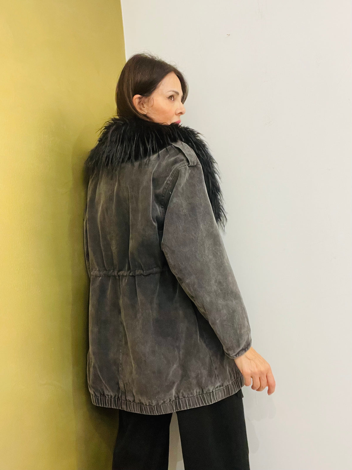 PARKA JEANS CON PELLICCIA