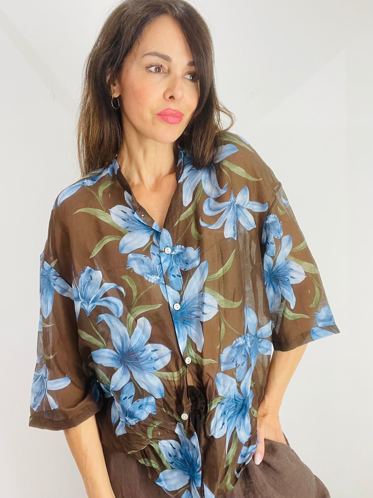 CAMICIA FANTASIA MISTO SETA