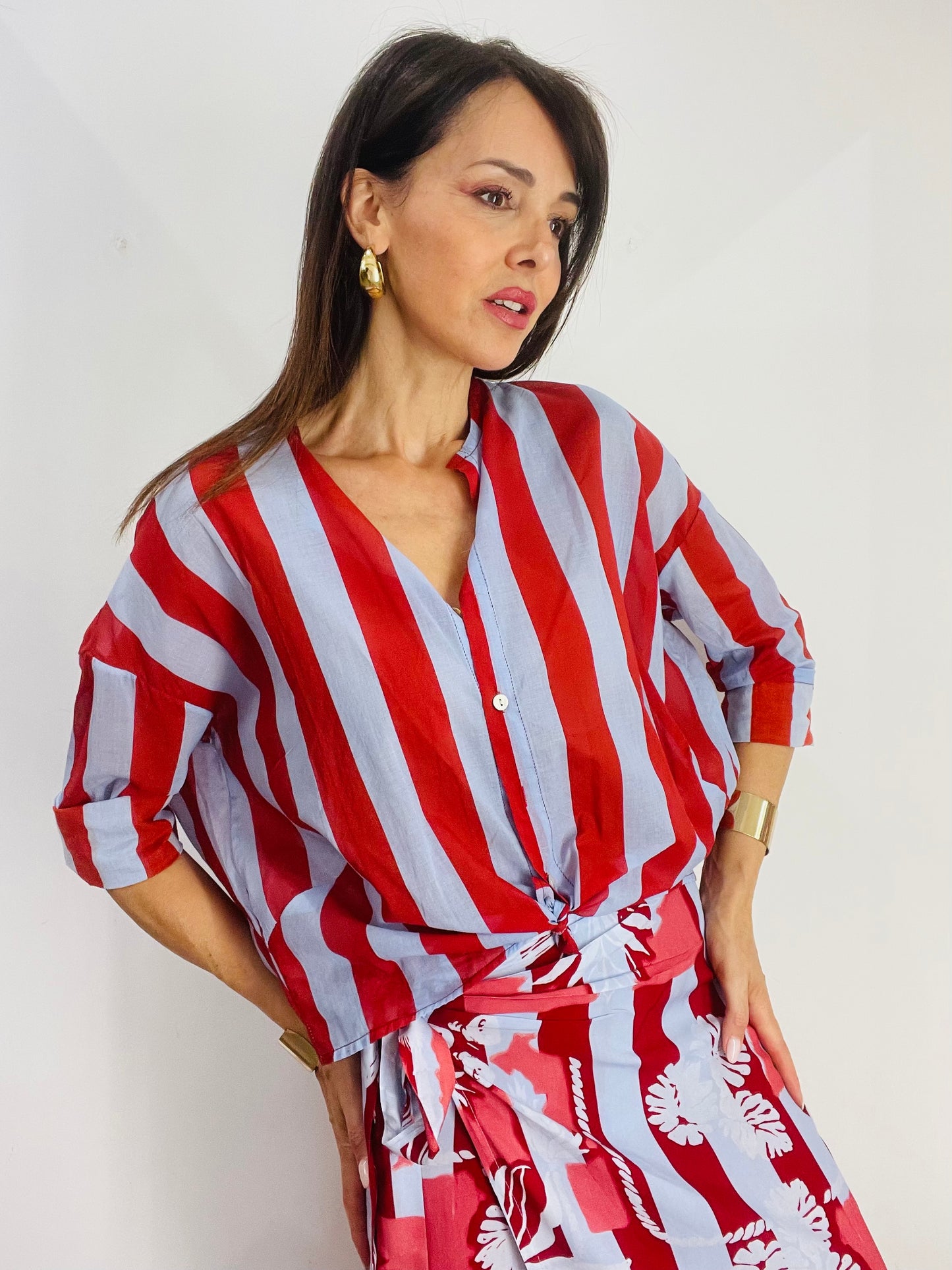 CAMICIA MUSSOLA RIGATA