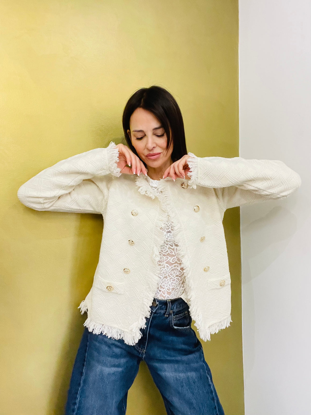 CARDIGAN BOUCLE TRECCE