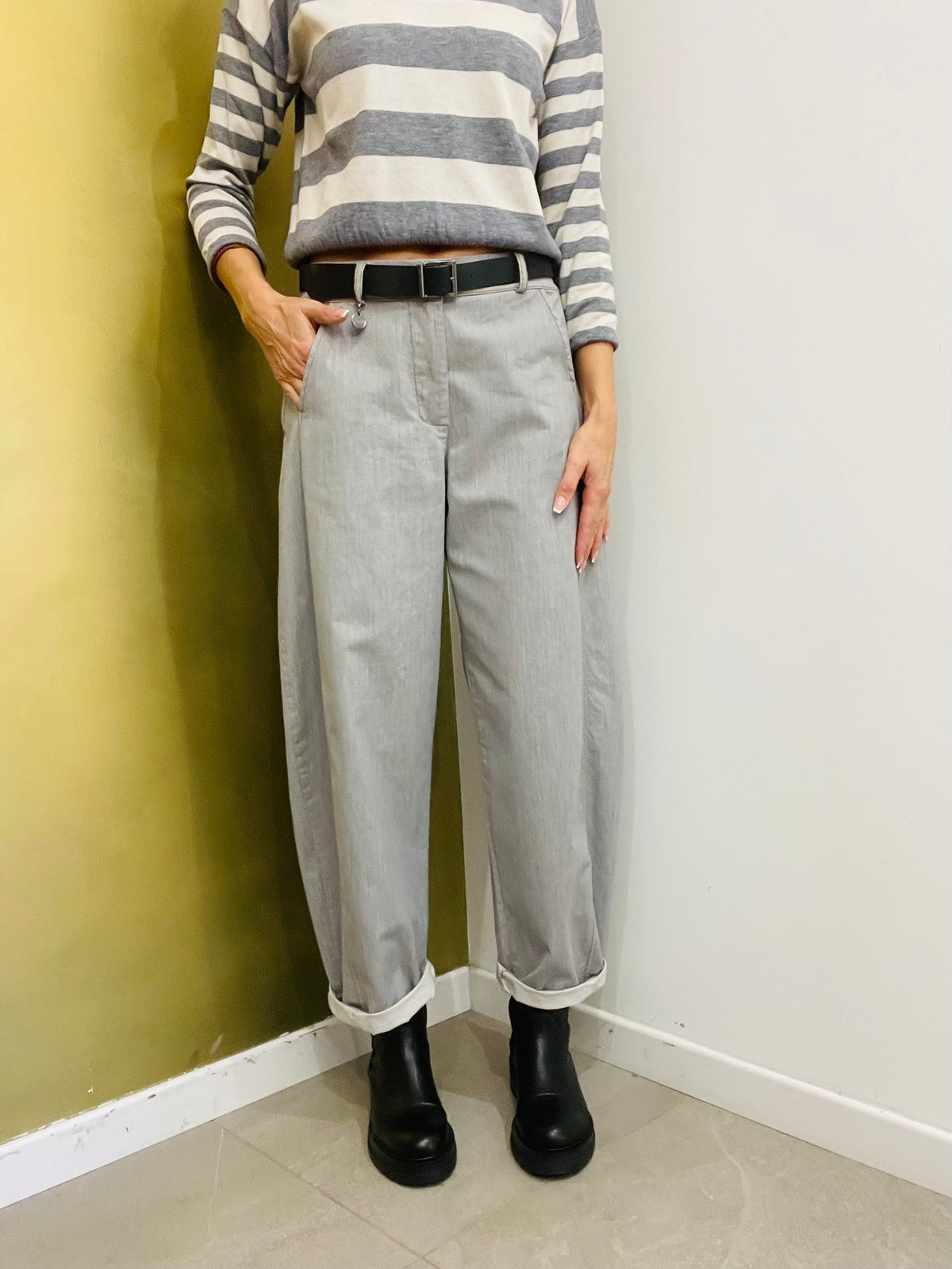 PANTALONE OVETTO GRIGIO
